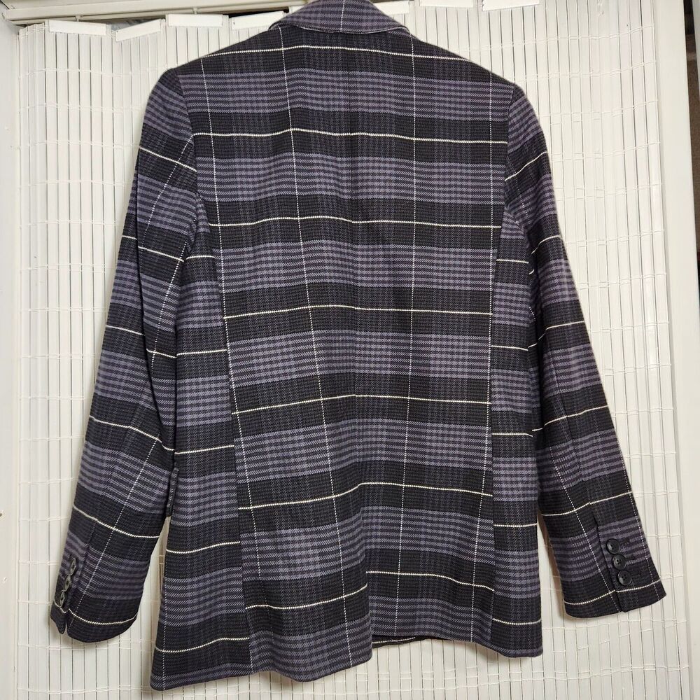 Free Assembly Blazer For Women Size Small Relaxed Fit Plaid Long sleeve - Picture 4 of 14
